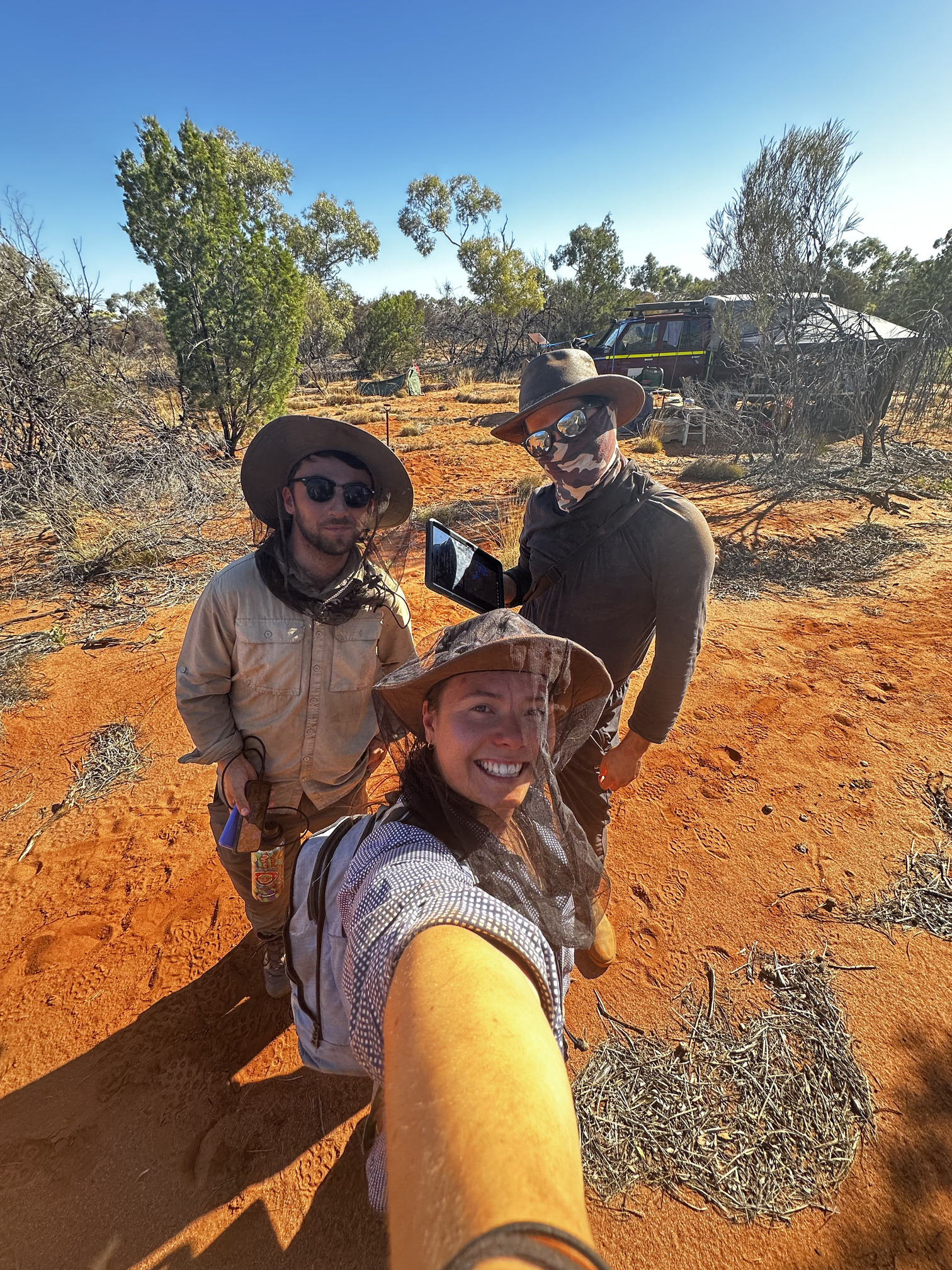 Heading out to check some Stage 4s in the field. Sun safety is important!